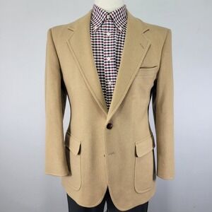 VTG John‎ Alexander Men's Sport Coat Blazer Two Button Flannel Beige about 40S